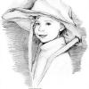 Lyrrian Portraits | Grandma’s Hat
Graphite drawing of a toddler wearing great- grandma’s gardening hat.
